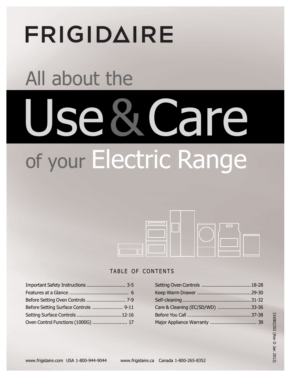 FRIGIDAIRE 316902202 User Manual | 40 pages