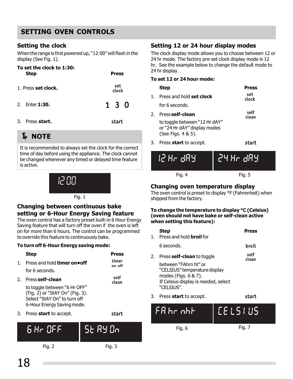 Setting oven controls | FRIGIDAIRE 316902202 User Manual | Page 18 / 40