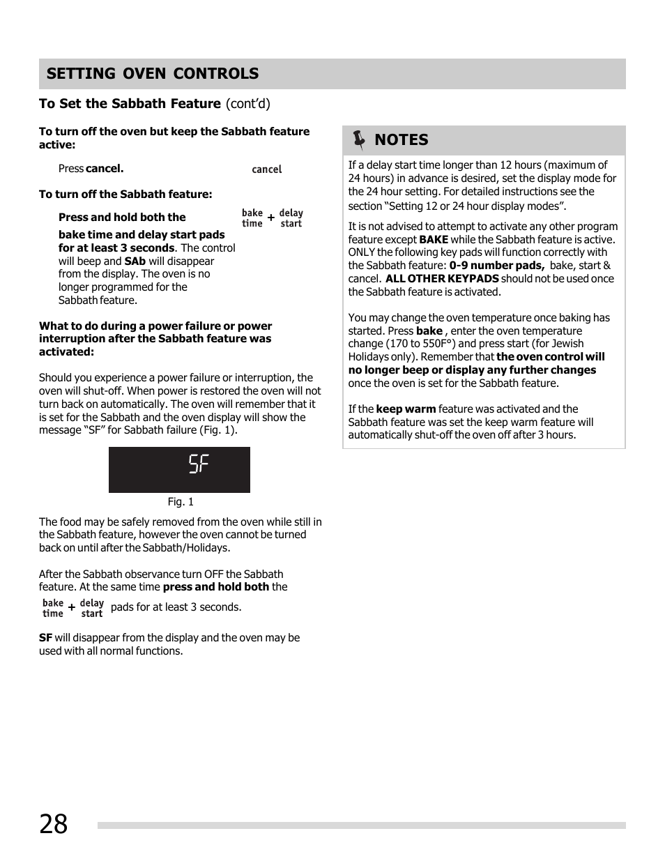 Setting oven controls | FRIGIDAIRE 316902202 User Manual | Page 28 / 40
