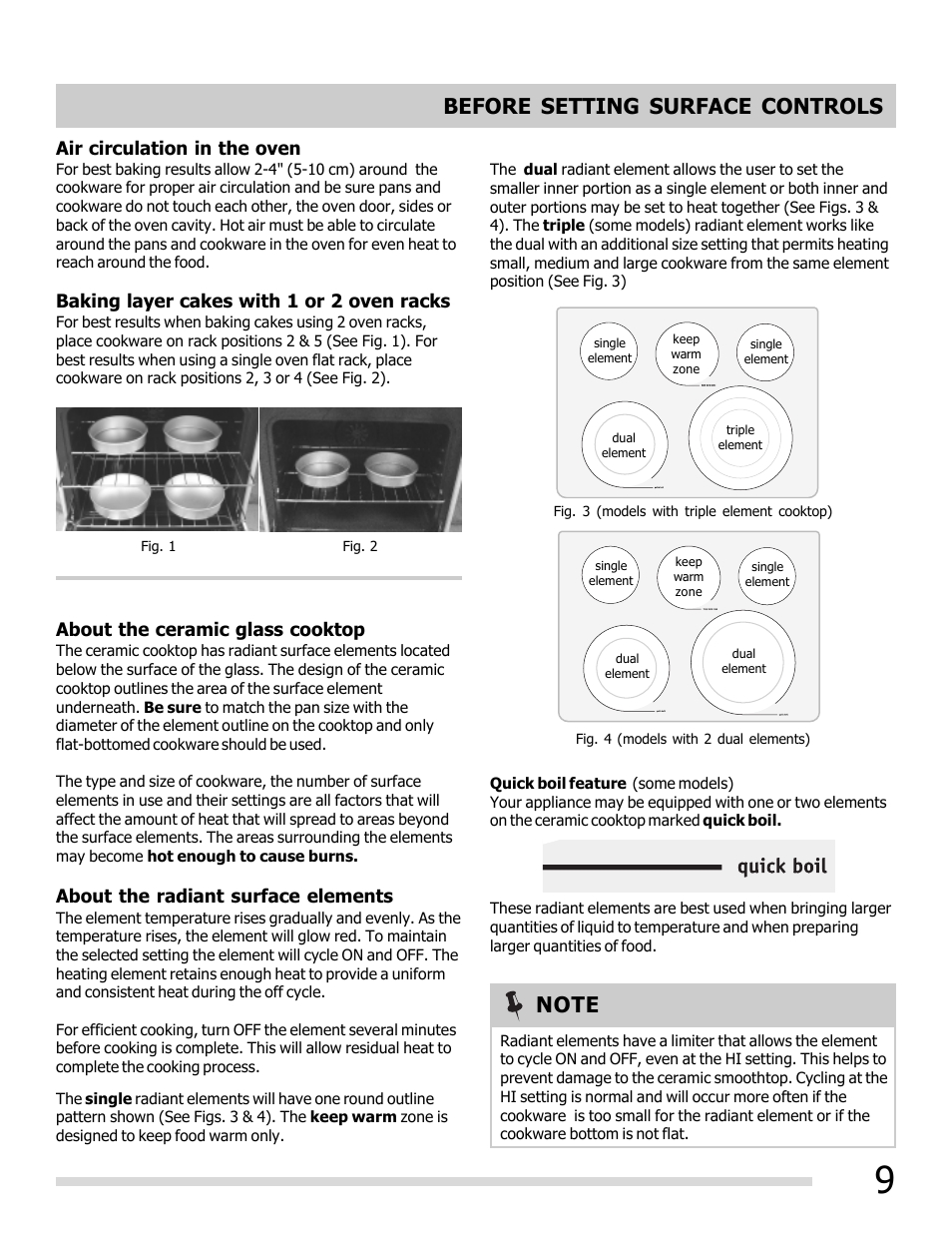 Before setting surface controls | FRIGIDAIRE 316902202 User Manual | Page 9 / 40