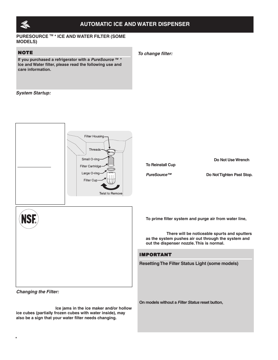 Automatic ice and water dispenser | FRIGIDAIRE 241814800 User Manual | Page 16 / 28