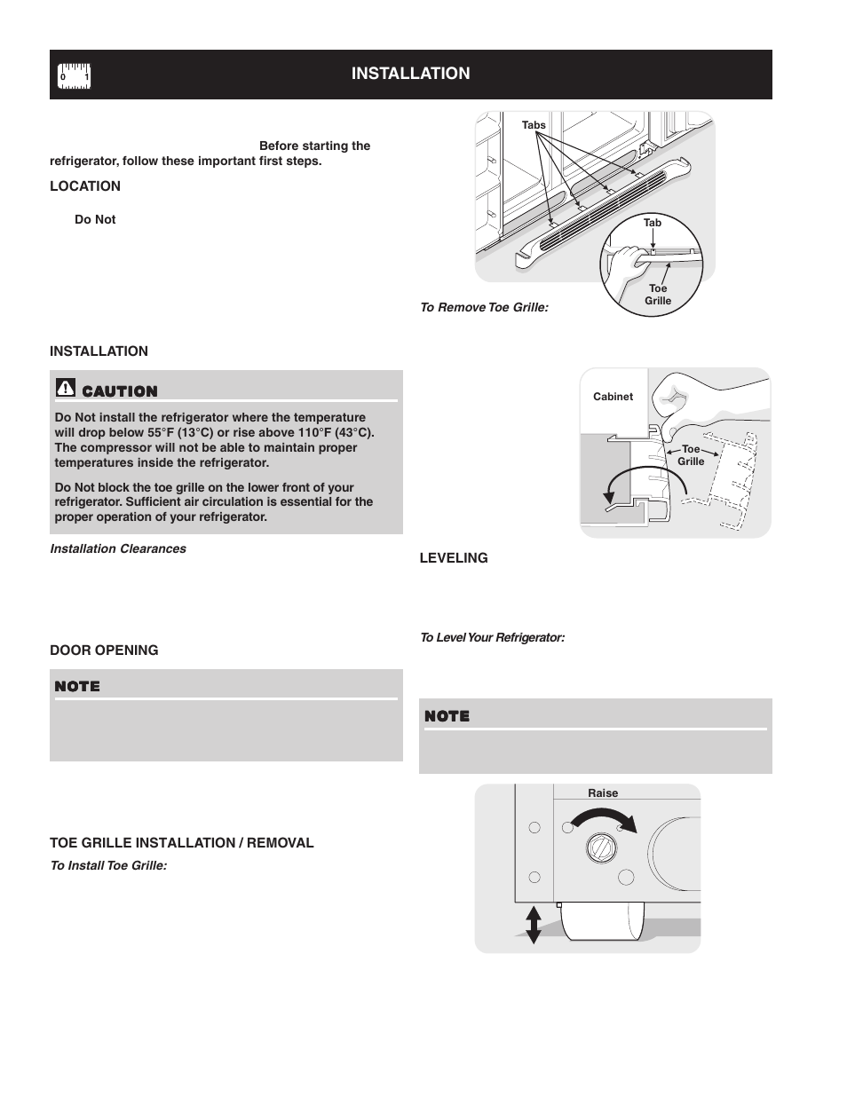 Installation | FRIGIDAIRE 241814800 User Manual | Page 4 / 28