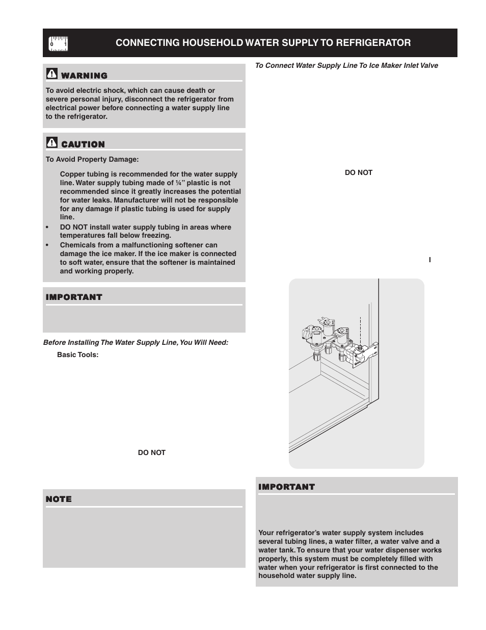Connecting household water supply to refrigerator | FRIGIDAIRE 241814800 User Manual | Page 5 / 28
