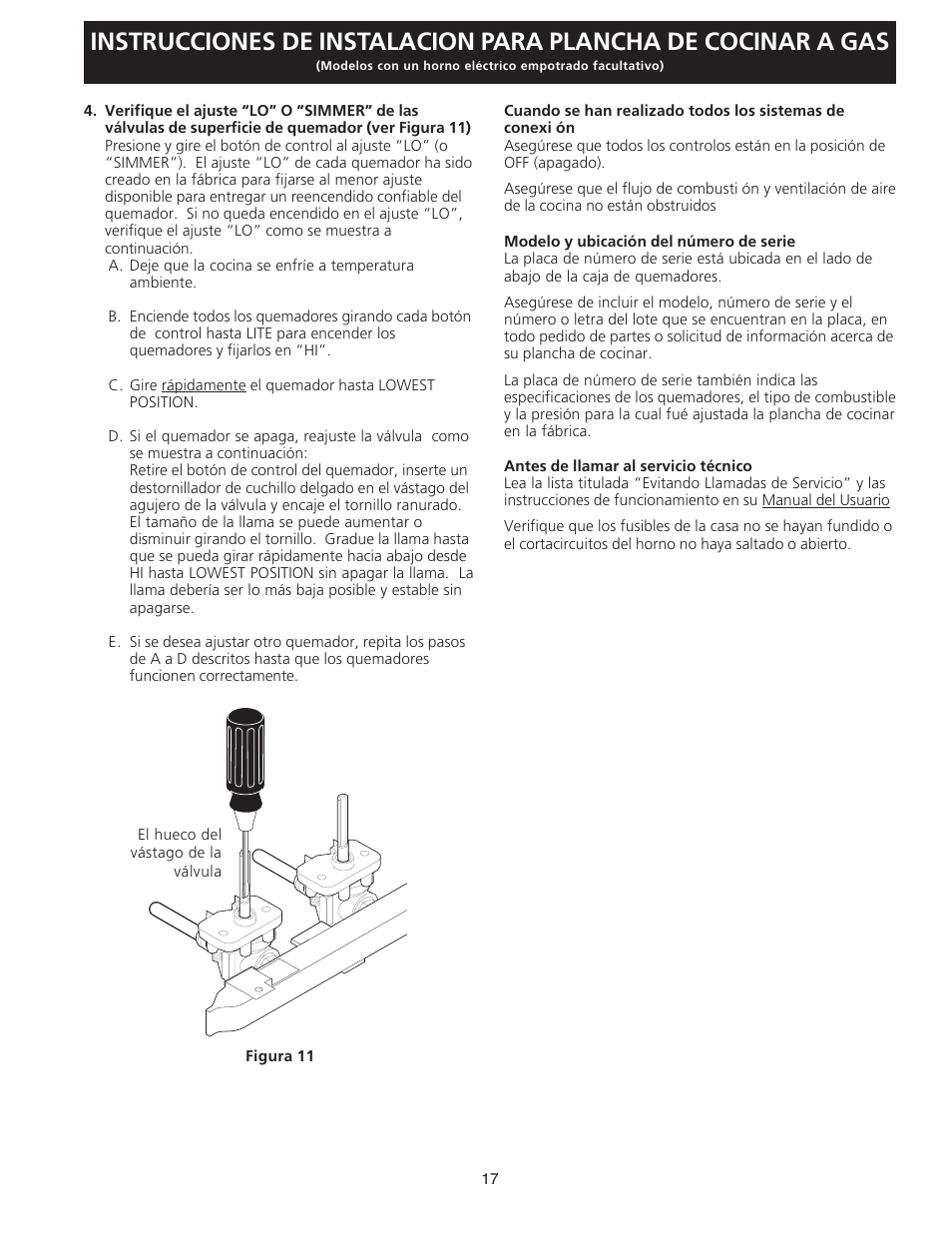 FRIGIDAIRE FGC36S5EC User Manual | Page 17 / 28