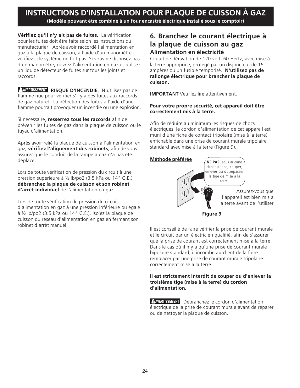 FRIGIDAIRE FGC36S5EC User Manual | Page 24 / 28