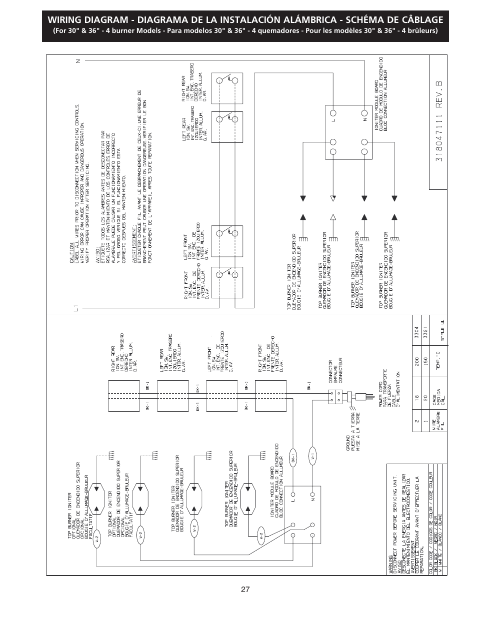 FRIGIDAIRE FGC36S5EC User Manual | Page 27 / 28