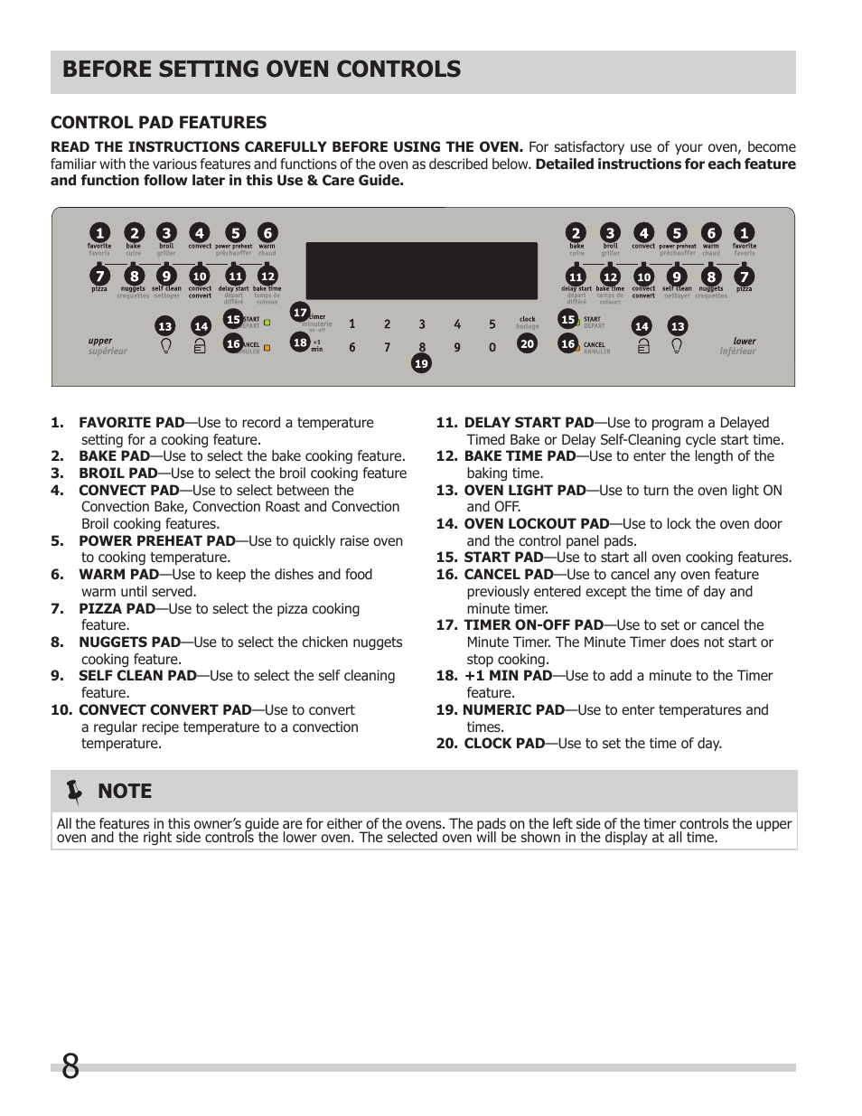 Before setting oven controls | FRIGIDAIRE 318205308 User Manual | Page 8 / 28