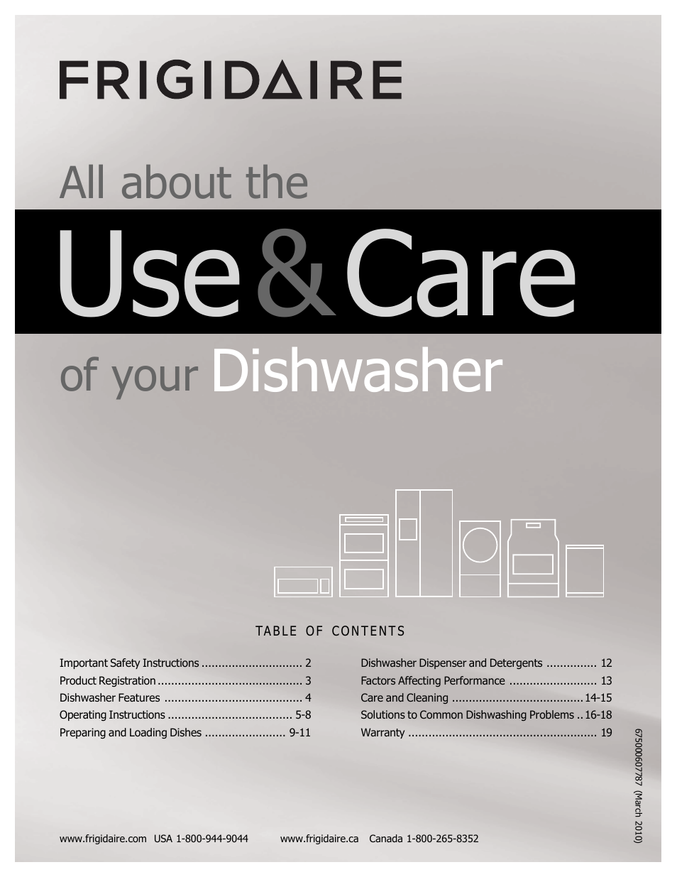 FRIGIDAIRE 6.75E+11 User Manual | 20 pages