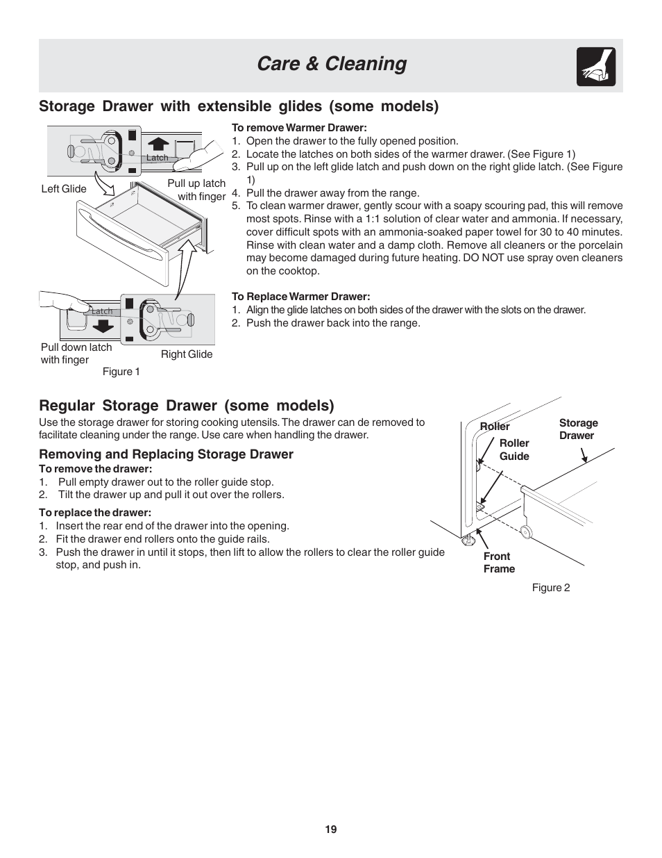 Care & cleaning | FRIGIDAIRE 318200439 User Manual | Page 19 / 22