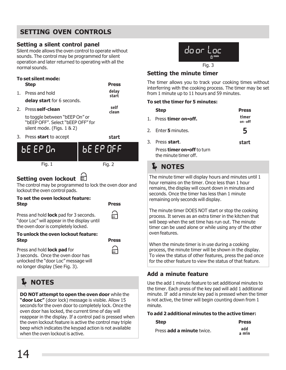 Setting oven controls | FRIGIDAIRE 316901303 User Manual | Page 14 / 36