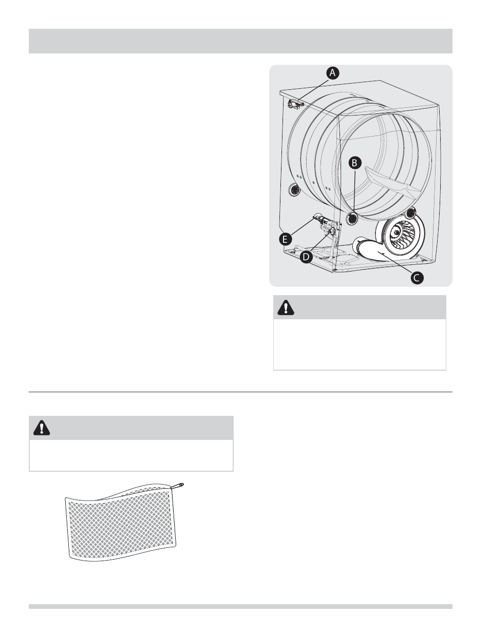 Operating instructions, Operating your dryer, Warning | Caution, Normal operating sounds, Bc d e a | FRIGIDAIRE 137339000A User Manual | Page 6 / 22