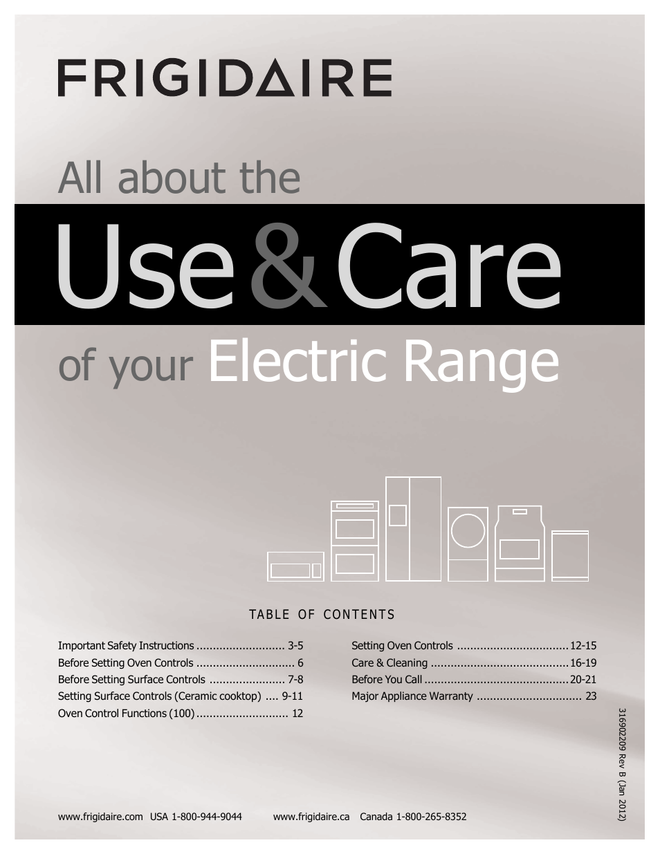 FRIGIDAIRE 316902209 User Manual | 22 pages