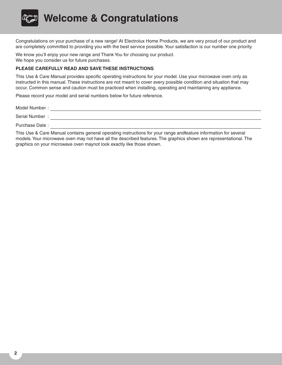 FRIGIDAIRE TMV151F User Manual | Page 2 / 24