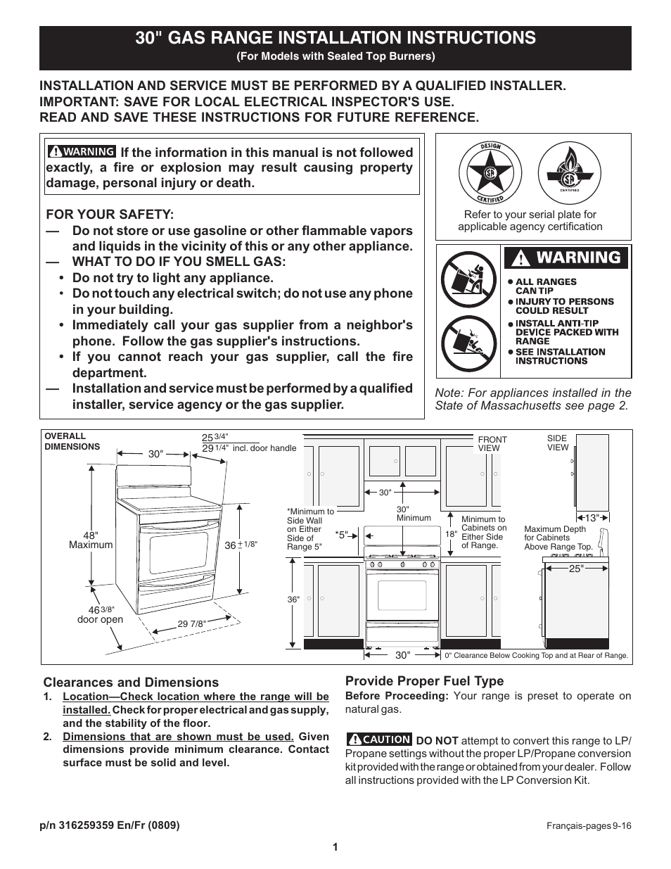 FRIGIDAIRE 316259359 User Manual | 8 pages