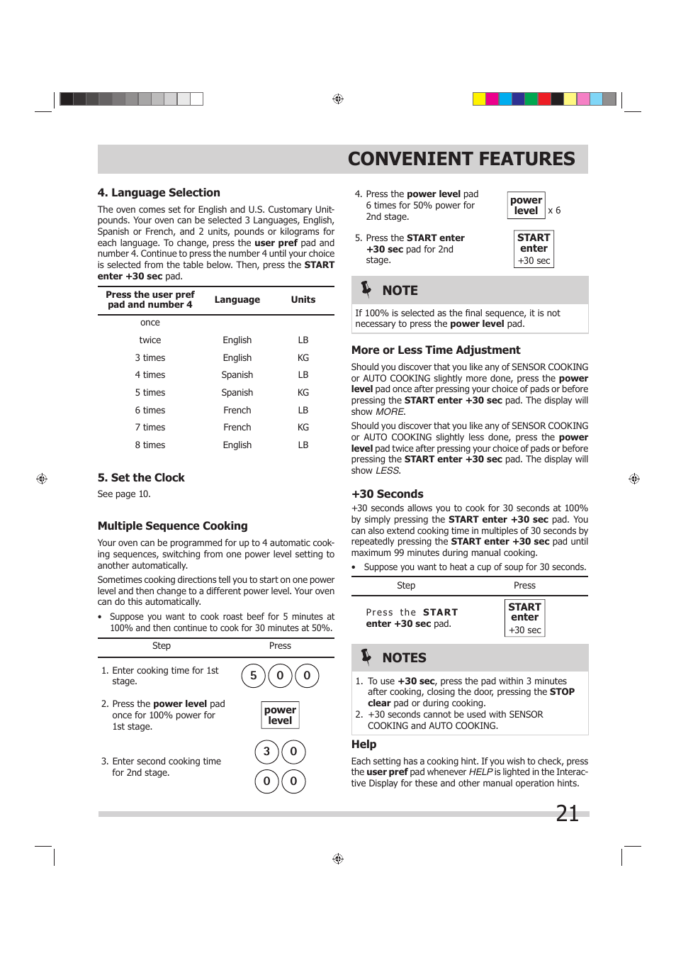 Convenient features | FRIGIDAIRE 316902449 User Manual | Page 21 / 26