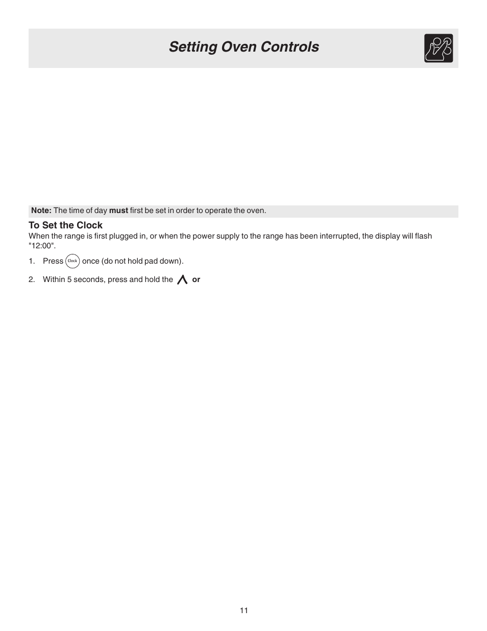Setting oven controls | FRIGIDAIRE ES330 User Manual | Page 11 / 24
