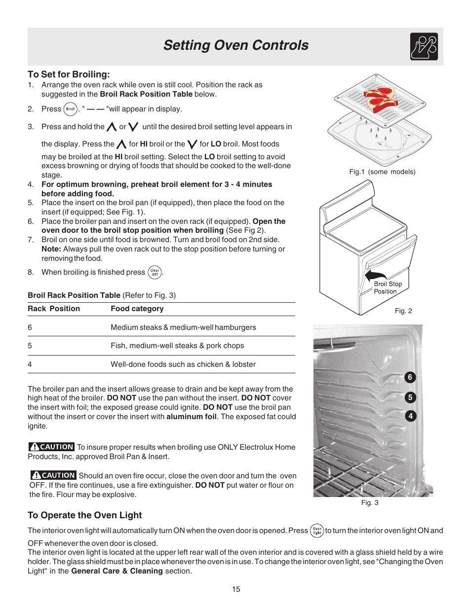 Setting oven controls | FRIGIDAIRE ES330 User Manual | Page 15 / 24