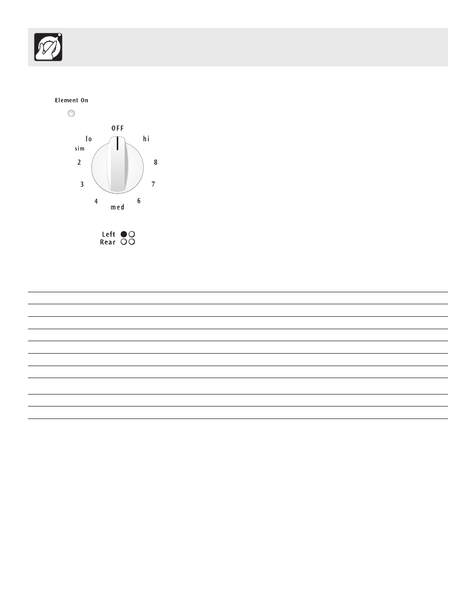 Setting surface controls | FRIGIDAIRE ES200 User Manual | Page 8 / 22