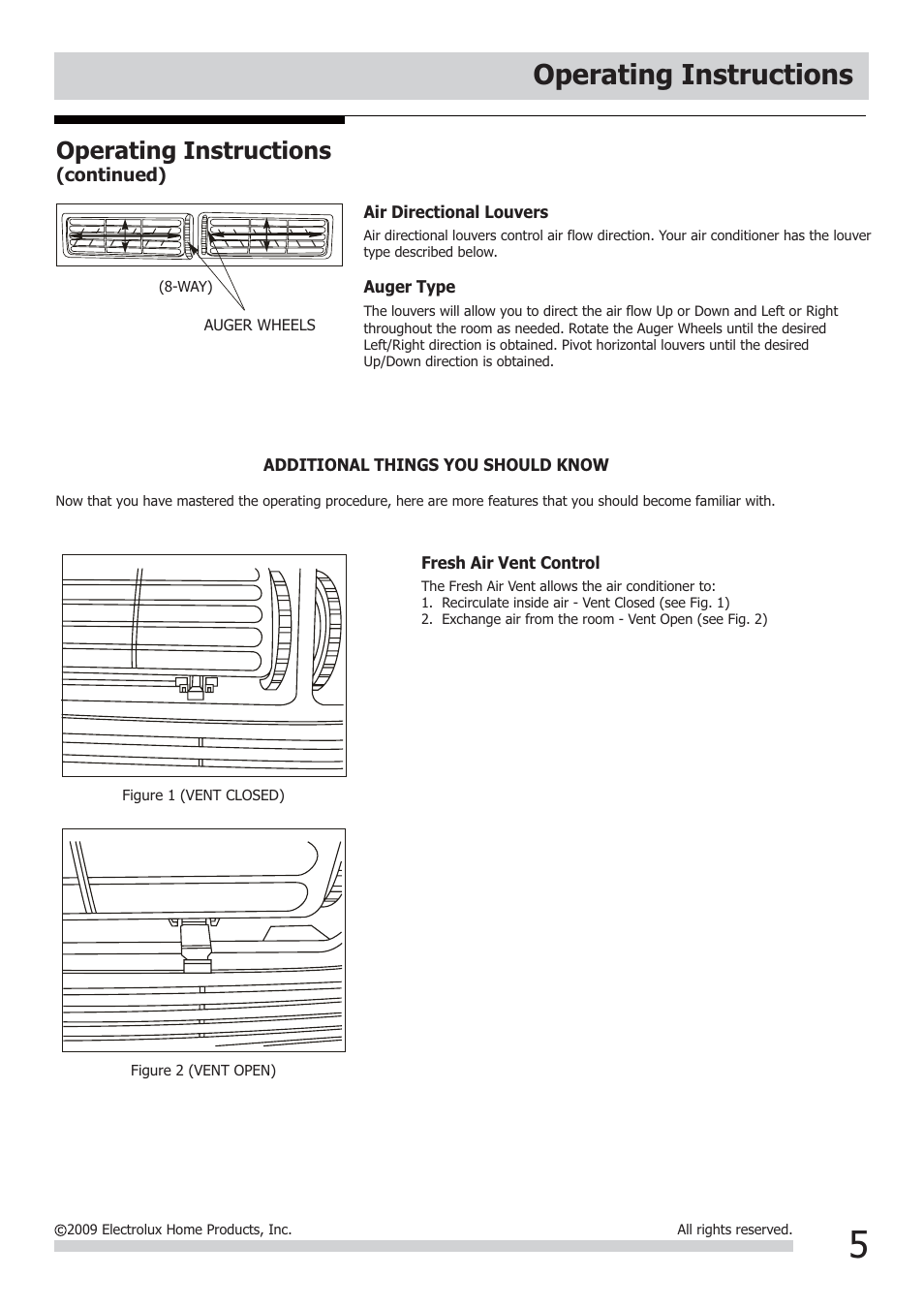 Operating instructions | FRIGIDAIRE 2020215A0281 User Manual | Page 5 / 8