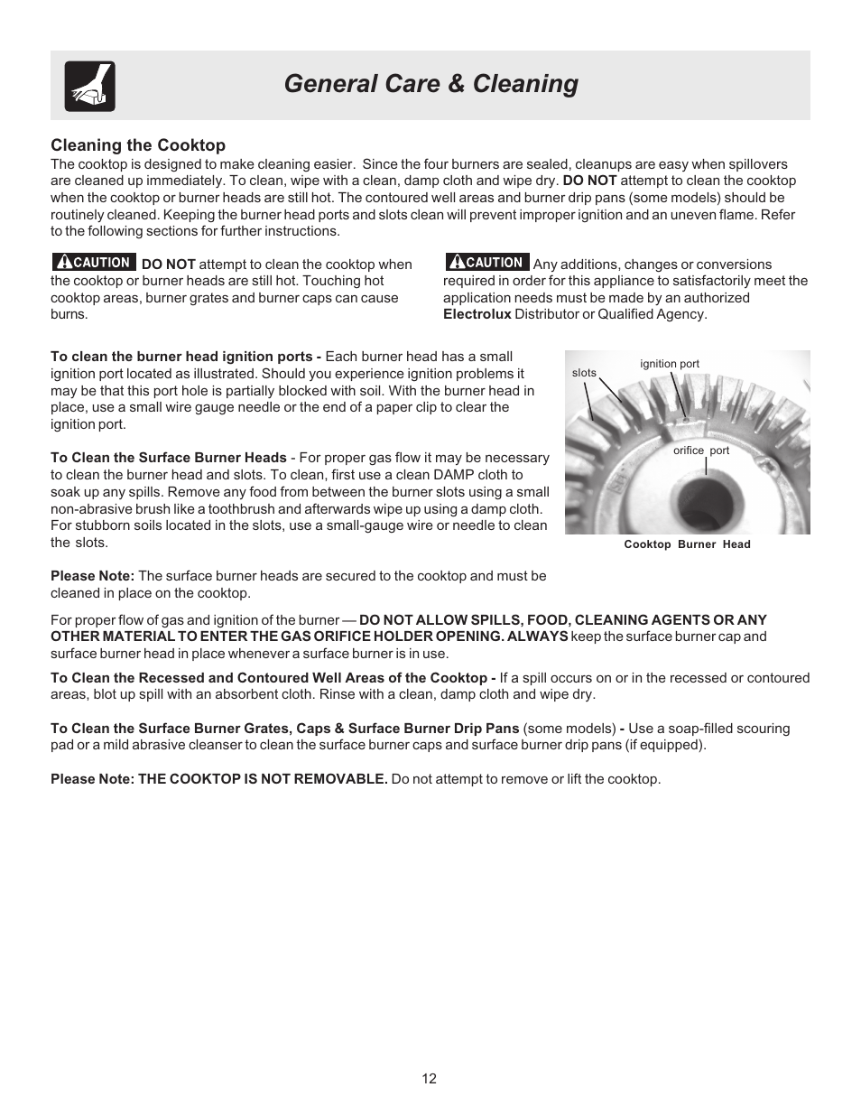 General care & cleaning | FRIGIDAIRE 316417139 User Manual | Page 12 / 16