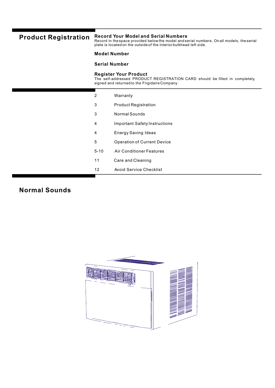 Т³гж 3, Normal sounds product registration | FRIGIDAIRE 819042060-01 User Manual | Page 3 / 12