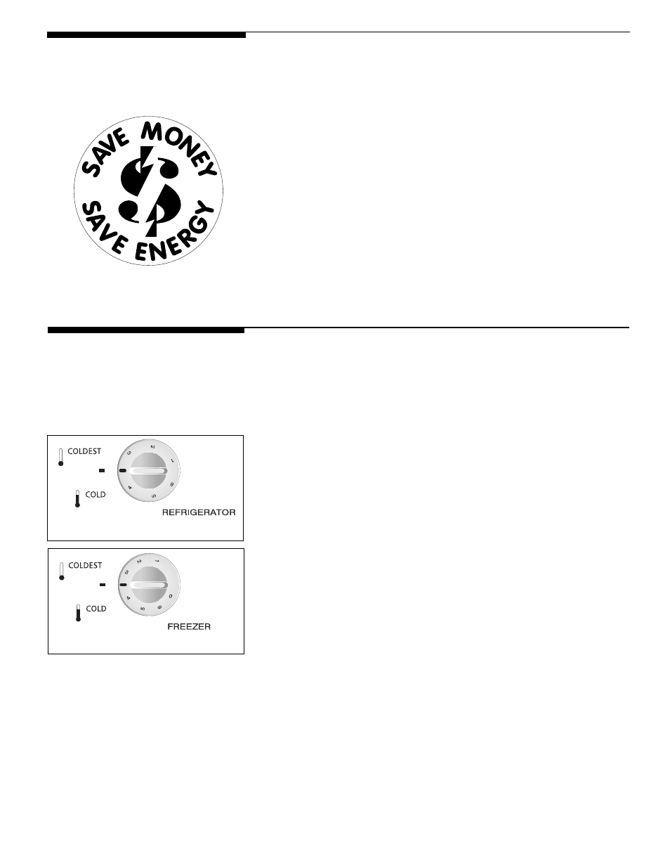 Setting the controls, Energy saving ideas | FRIGIDAIRE 218954901 User Manual | Page 6 / 19