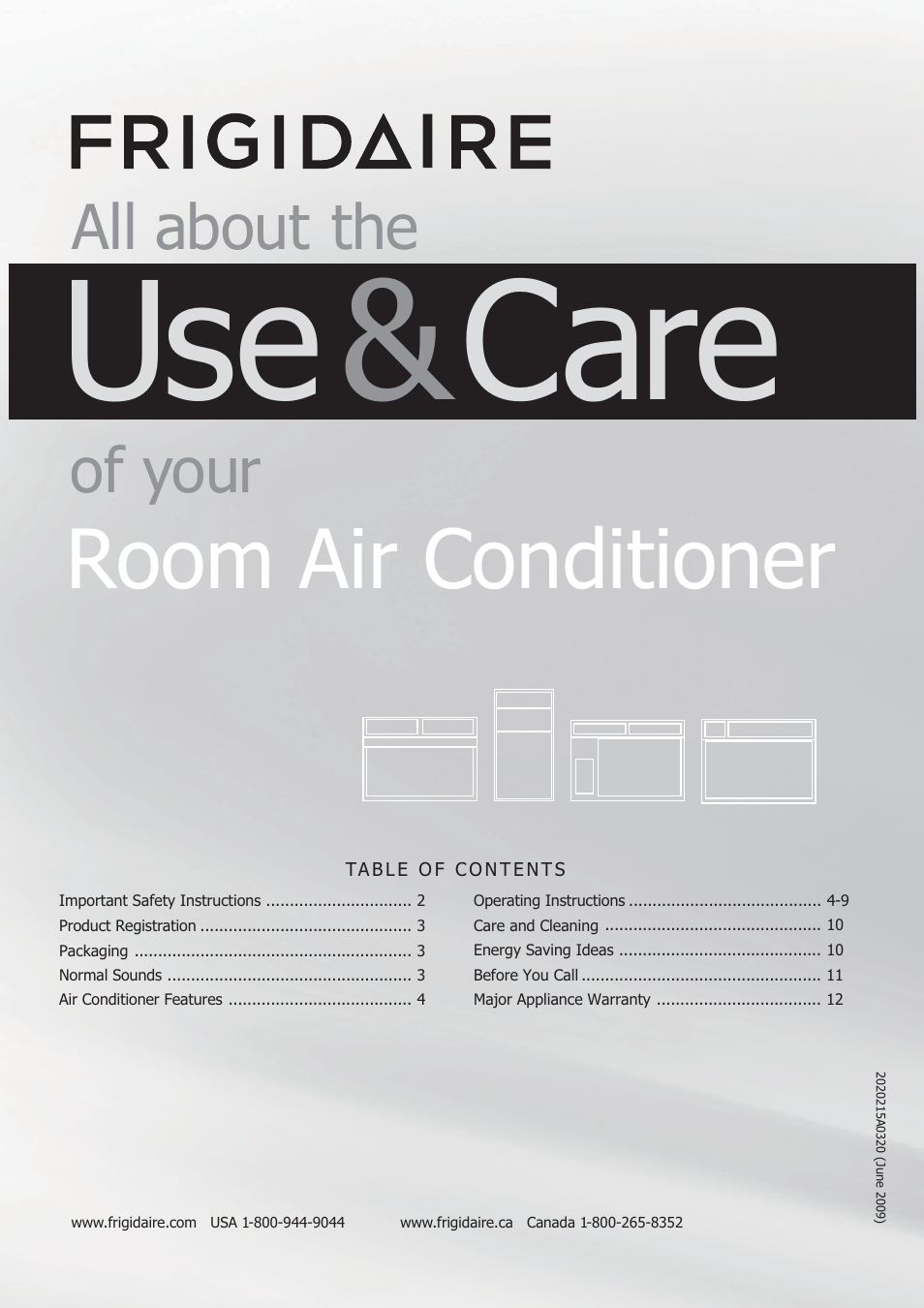 FRIGIDAIRE 2020215A0320 User Manual | 12 pages
