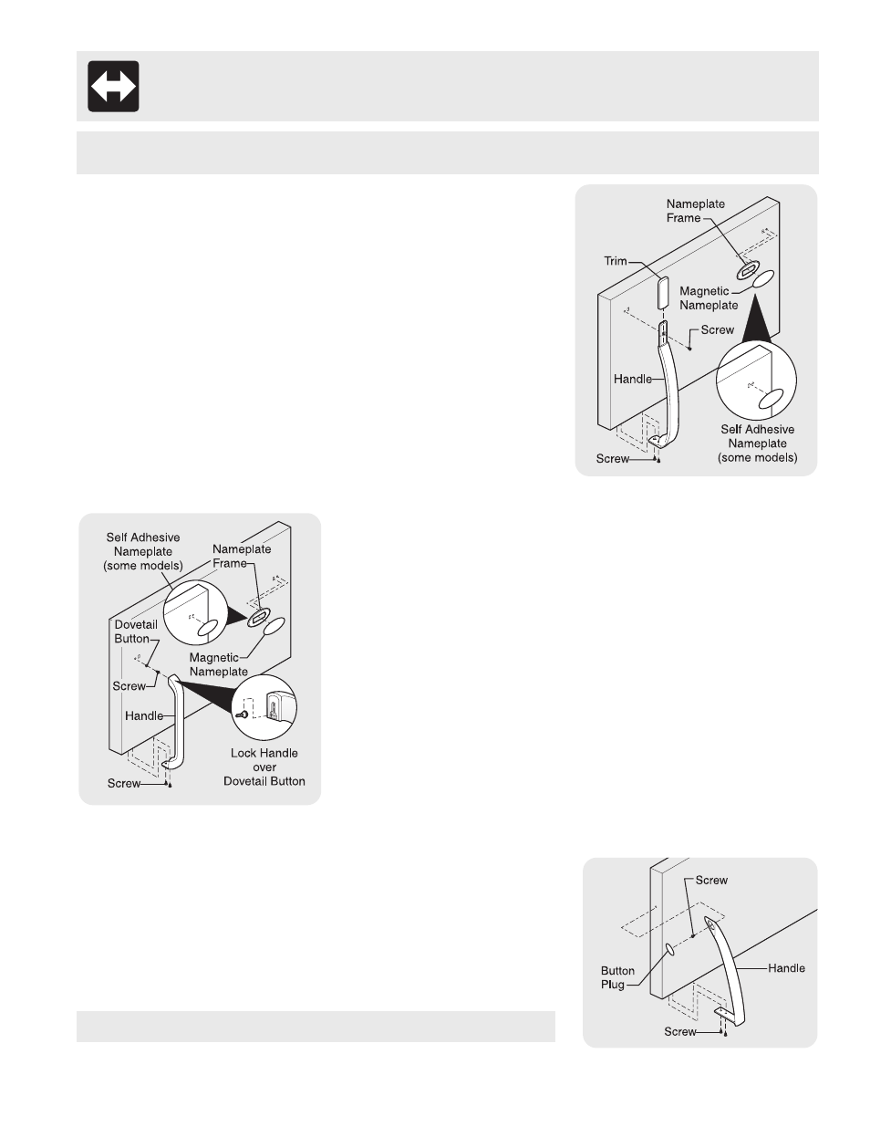 Door removal and reversal instructions, Continued) | FRIGIDAIRE 240400102 User Manual | Page 7 / 21