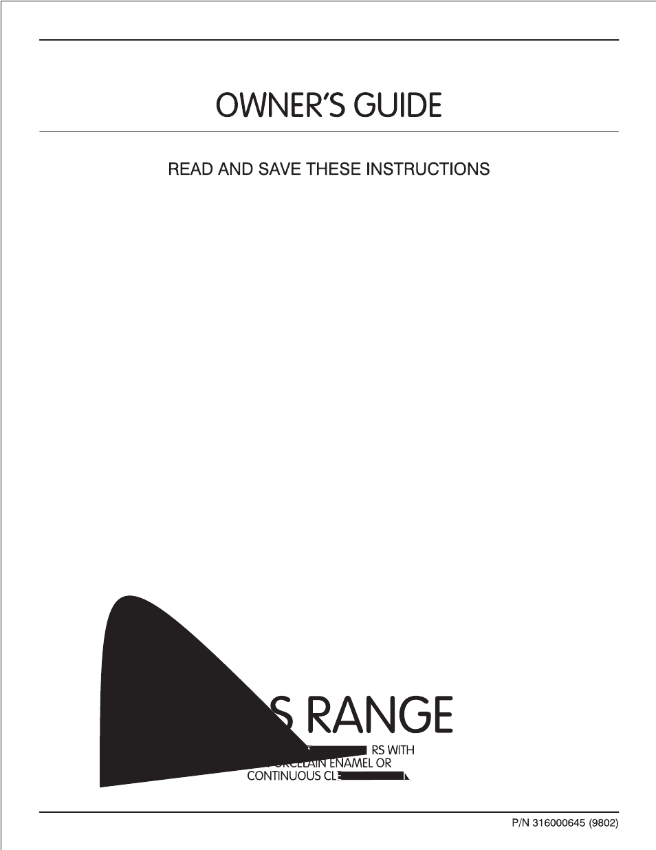 FRIGIDAIRE 316000645 User Manual | 16 pages