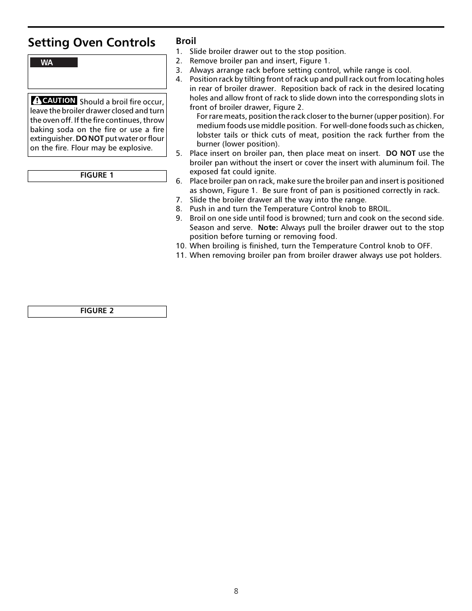 Setting oven controls | FRIGIDAIRE 316000645 User Manual | Page 8 / 16