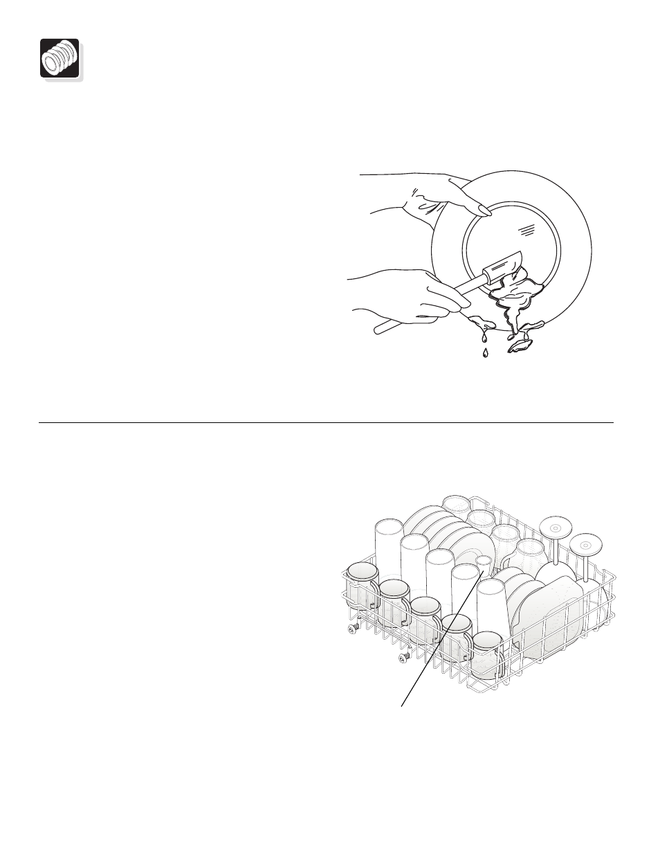 Preparing and loading dishes, Dish preparation, Loading the top rack | FRIGIDAIRE 500 Series User Manual | Page 6 / 20