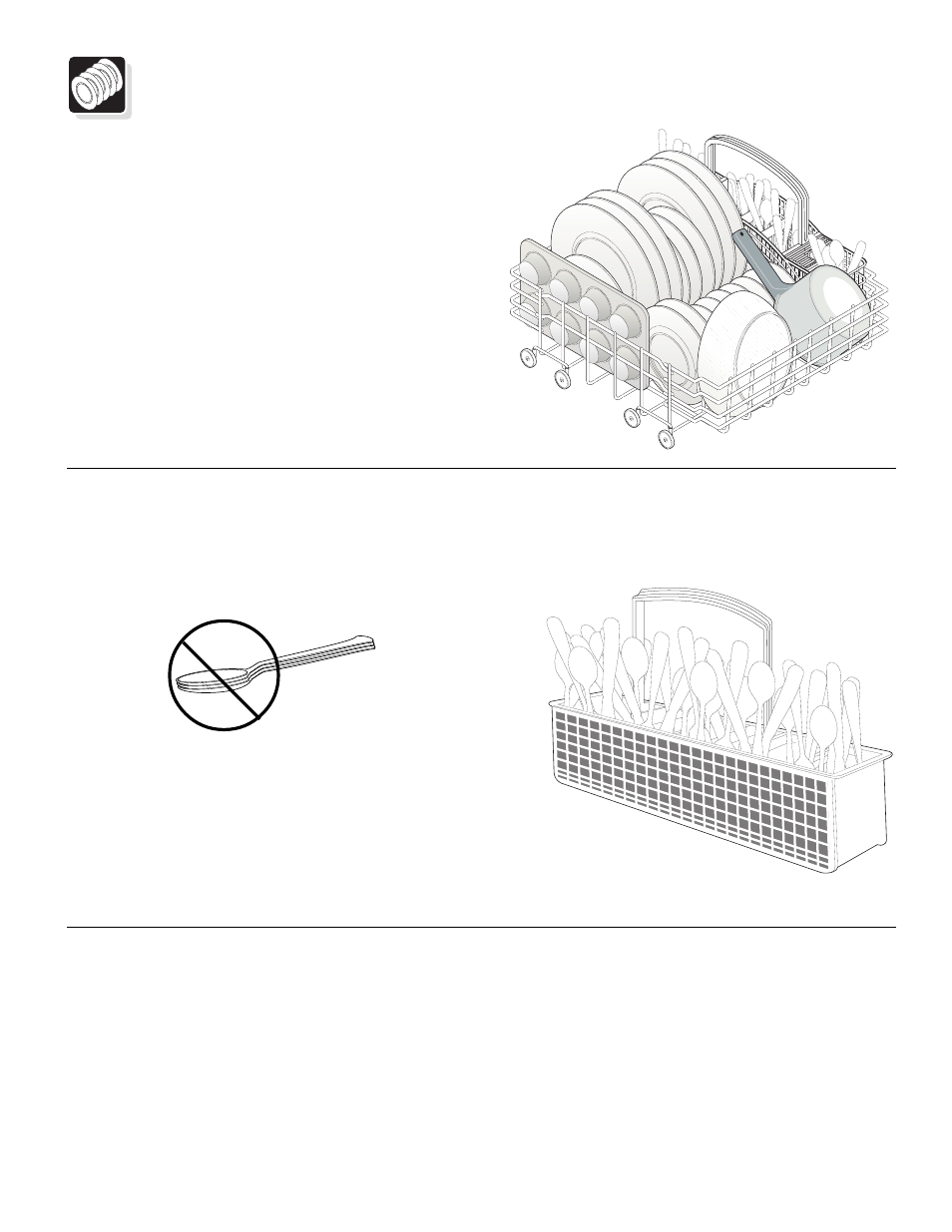 Preparing and loading dishes, Loading the bottom rack, Loading the silverware basket | Adding a dish | FRIGIDAIRE 500 Series User Manual | Page 7 / 20