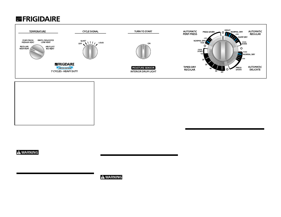 FRIGIDAIRE FDE/FDG647RF User Manual | 2 pages