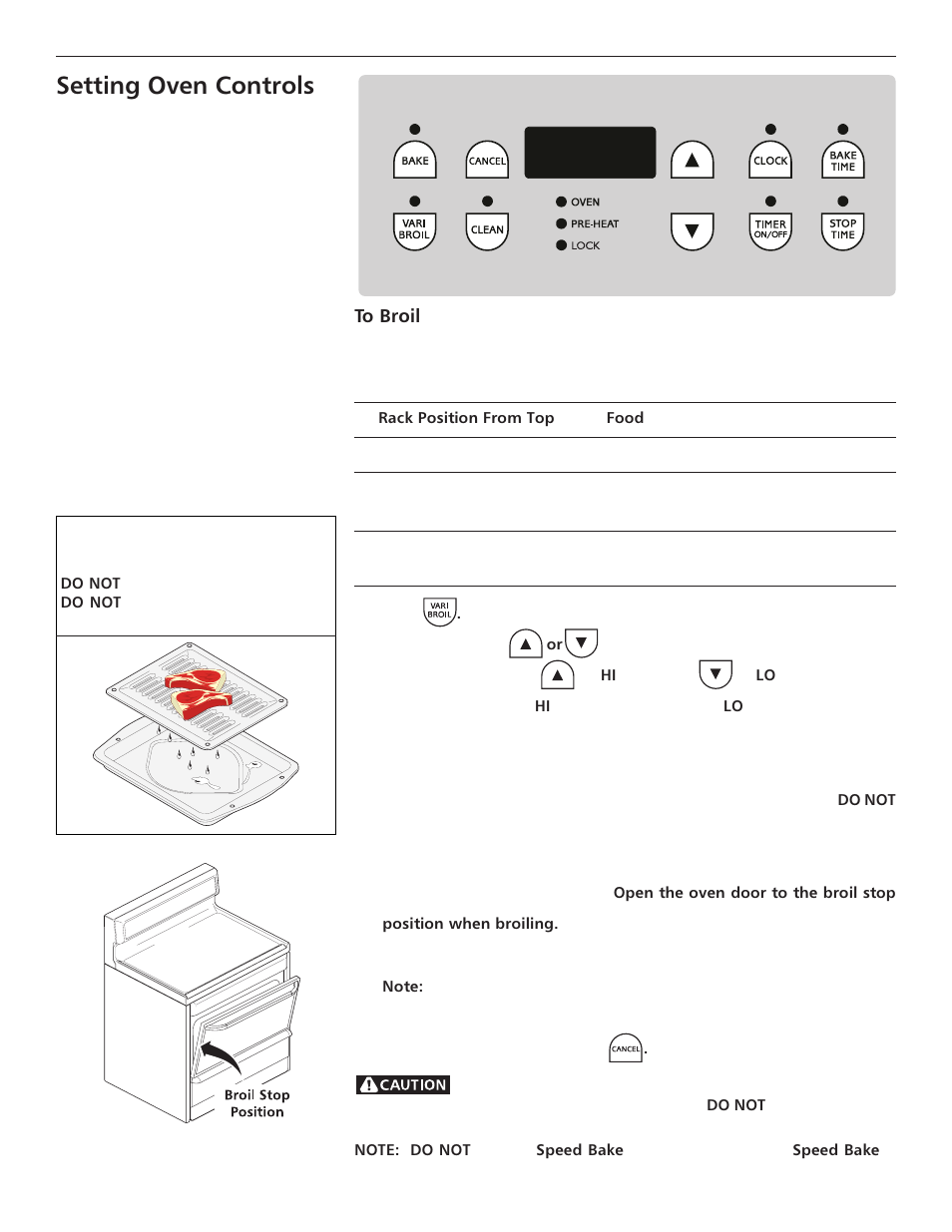 Setting oven controls | FRIGIDAIRE ES III User Manual | Page 13 / 24