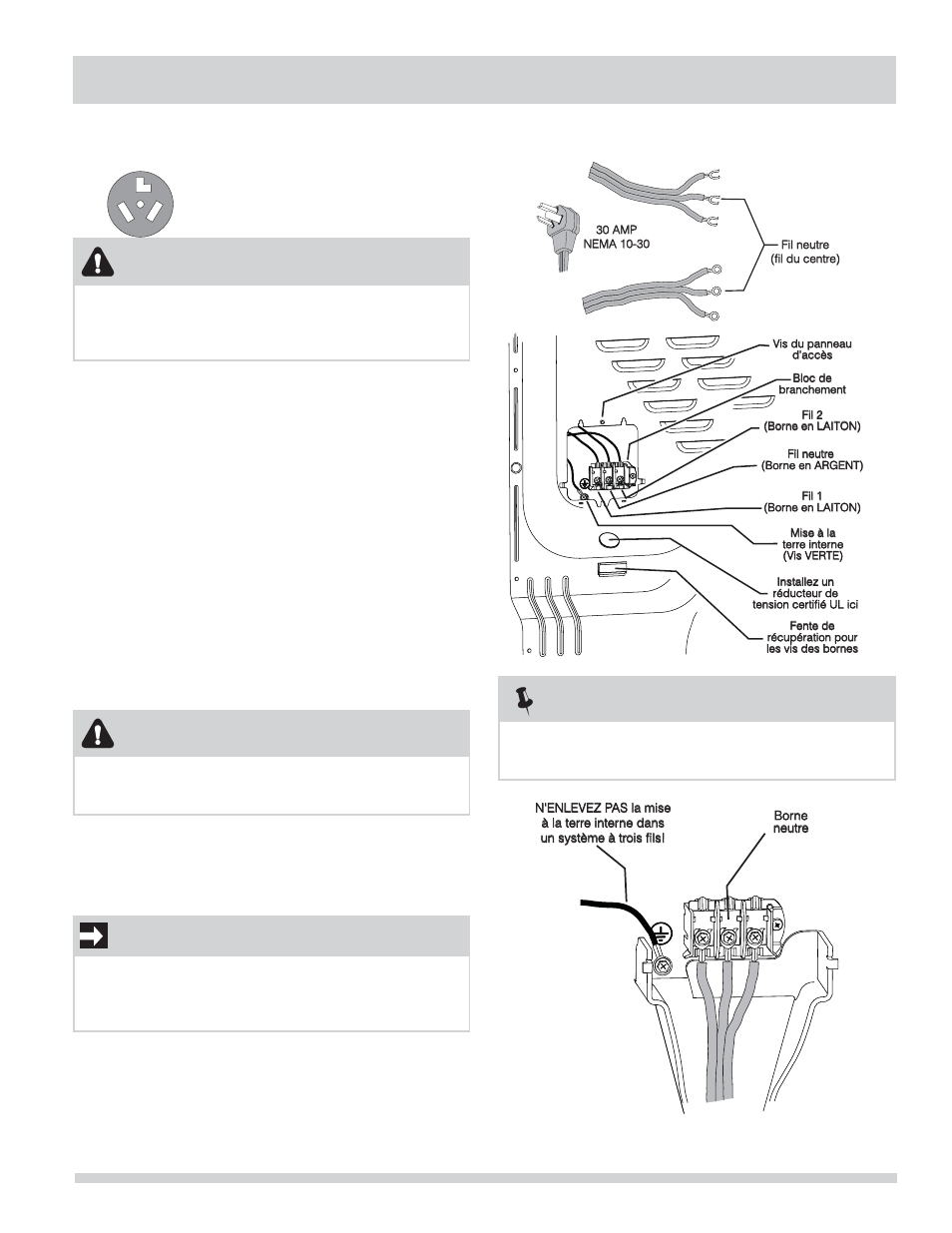 Instructions d’installation, Important, Remarque | Avertissement | FRIGIDAIRE 137134900B User Manual | Page 37 / 68