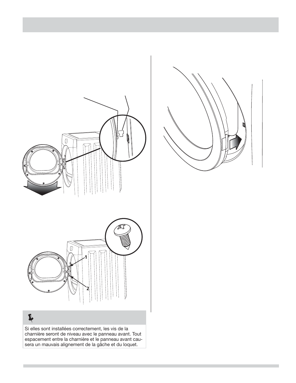 Inversion de la porte | FRIGIDAIRE 137134900B User Manual | Page 43 / 68