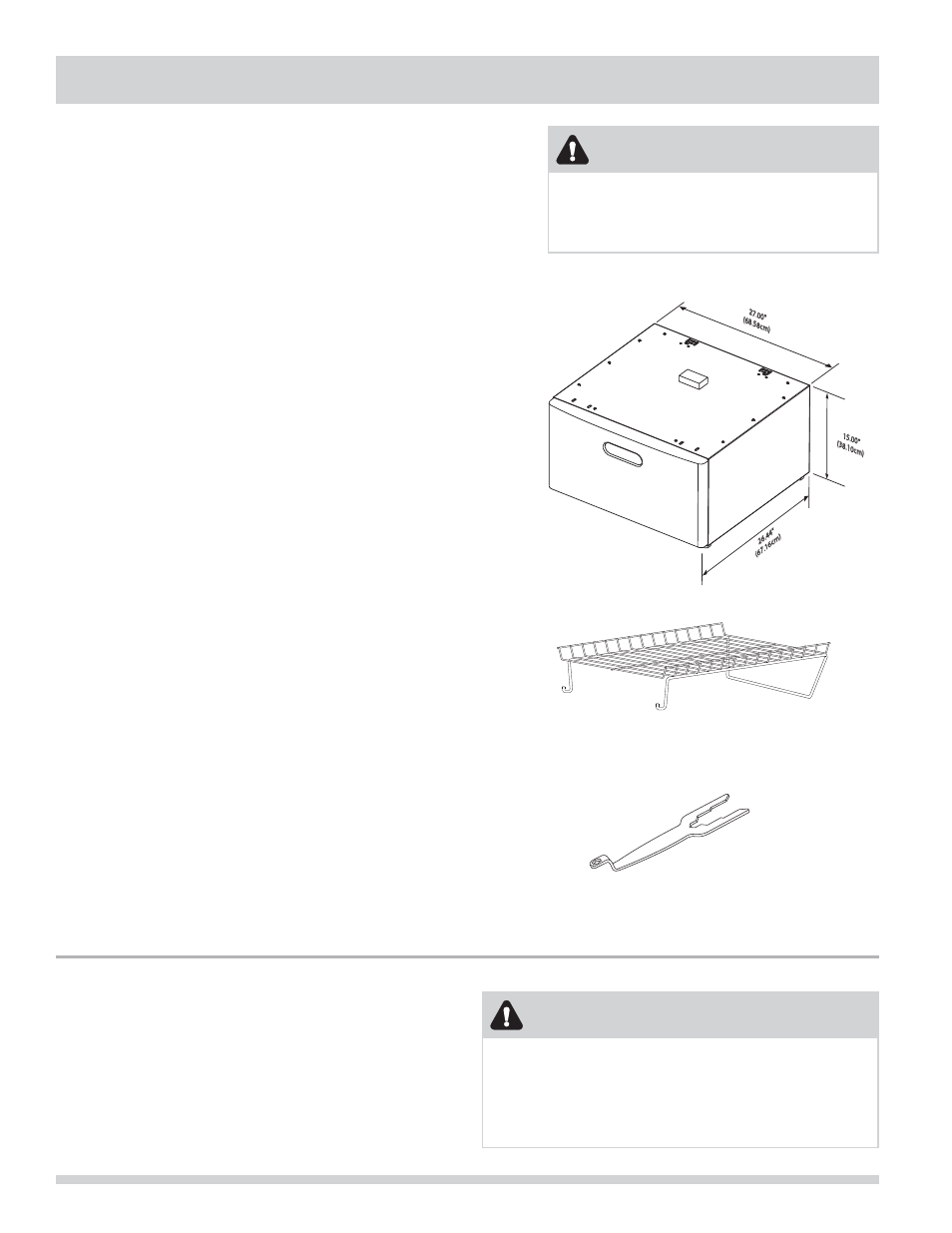 Accesorios, Advertencia, Precaución | FRIGIDAIRE 137134900B User Manual | Page 66 / 68