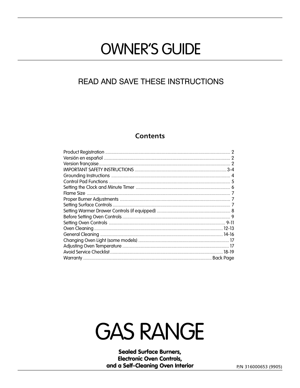 FRIGIDAIRE 316000653 User Manual | 20 pages