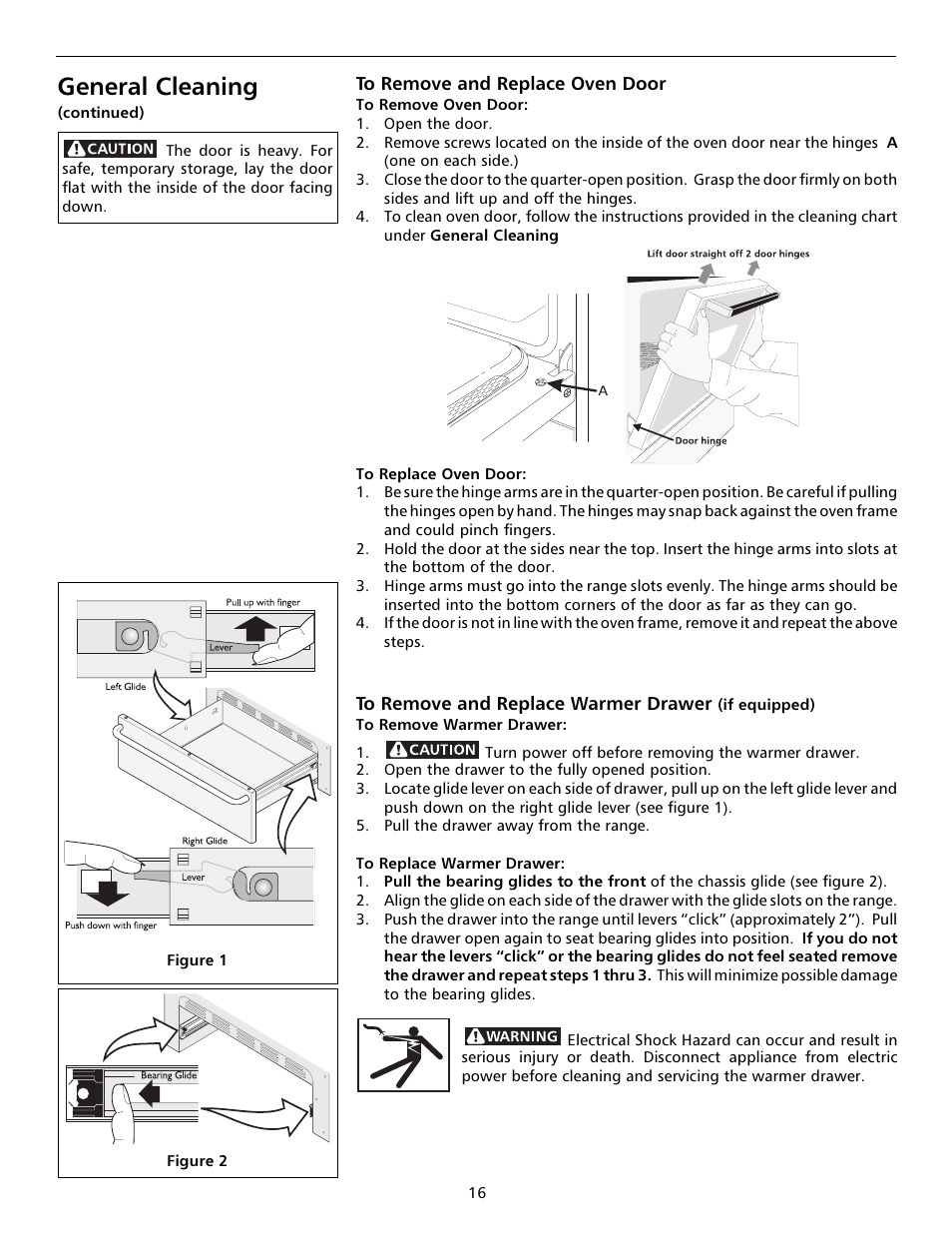 General cleaning | FRIGIDAIRE 316000653 User Manual | Page 16 / 20