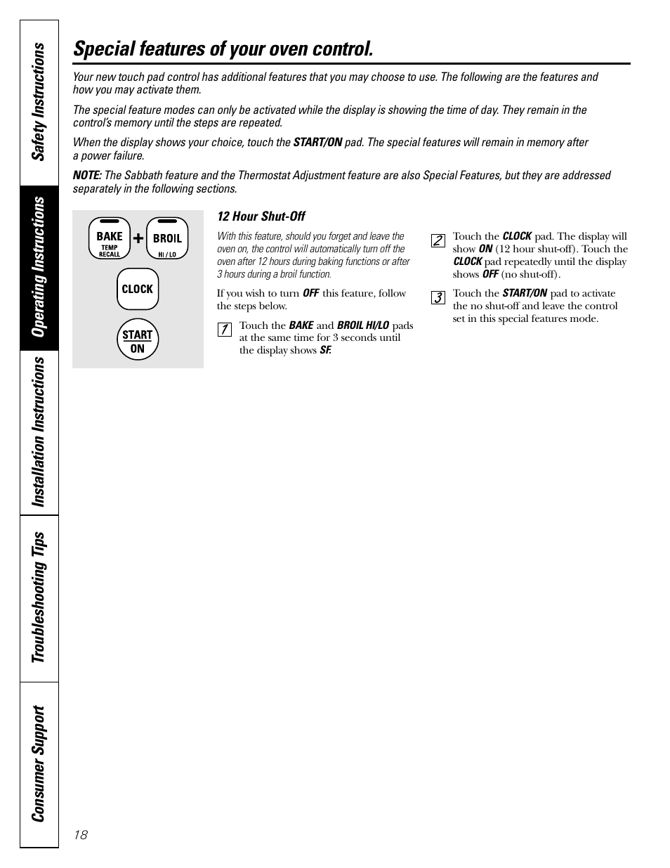 Special features, Special features of your oven control | FRIGIDAIRE RGB790 User Manual | Page 18 / 56