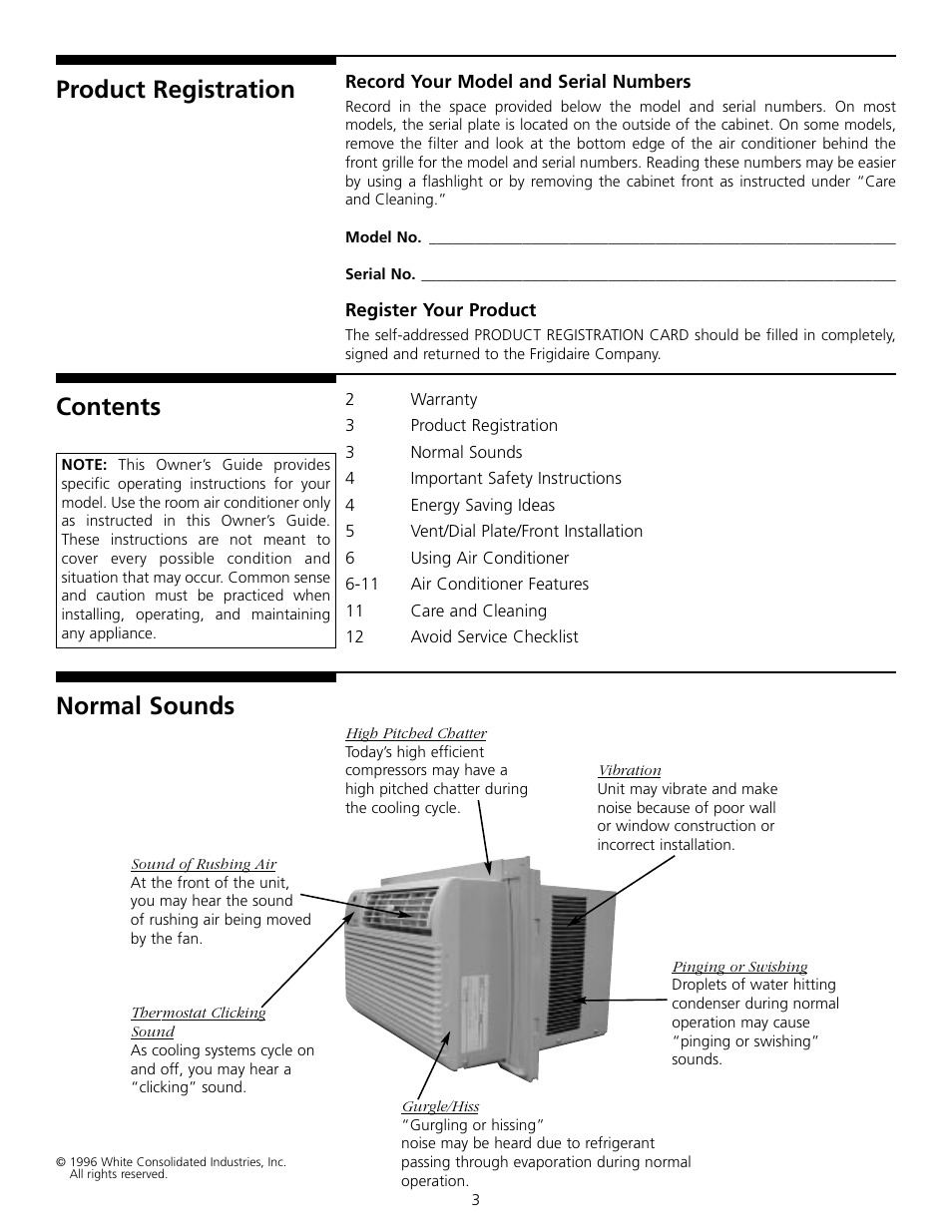 FRIGIDAIRE 309000848 User Manual | Page 3 / 40