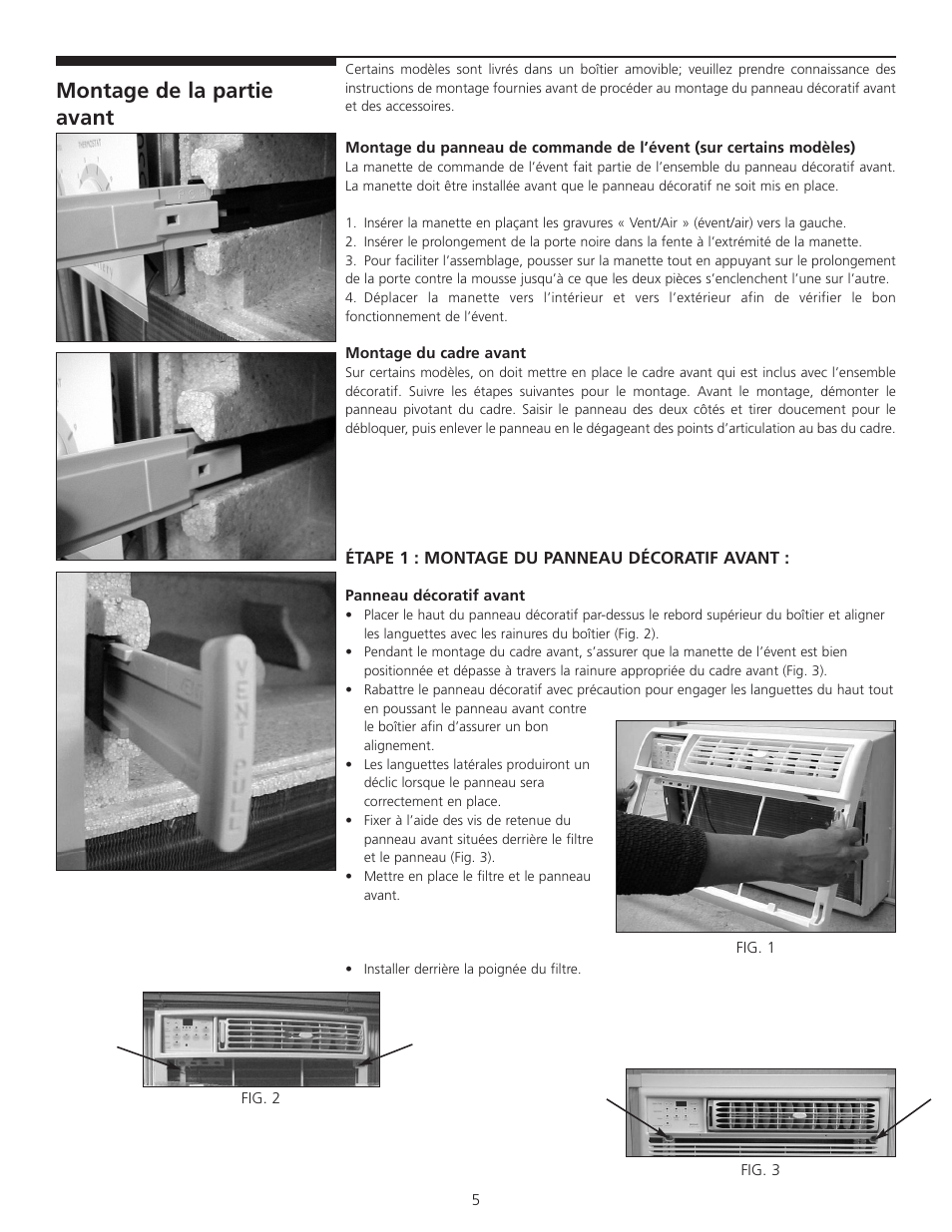 Montage de la partie avant | FRIGIDAIRE 309000848 User Manual | Page 31 / 40