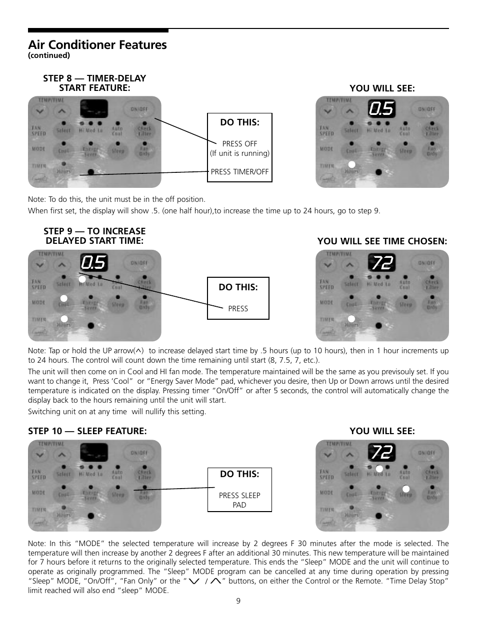 FRIGIDAIRE 309000848 User Manual | Page 9 / 40