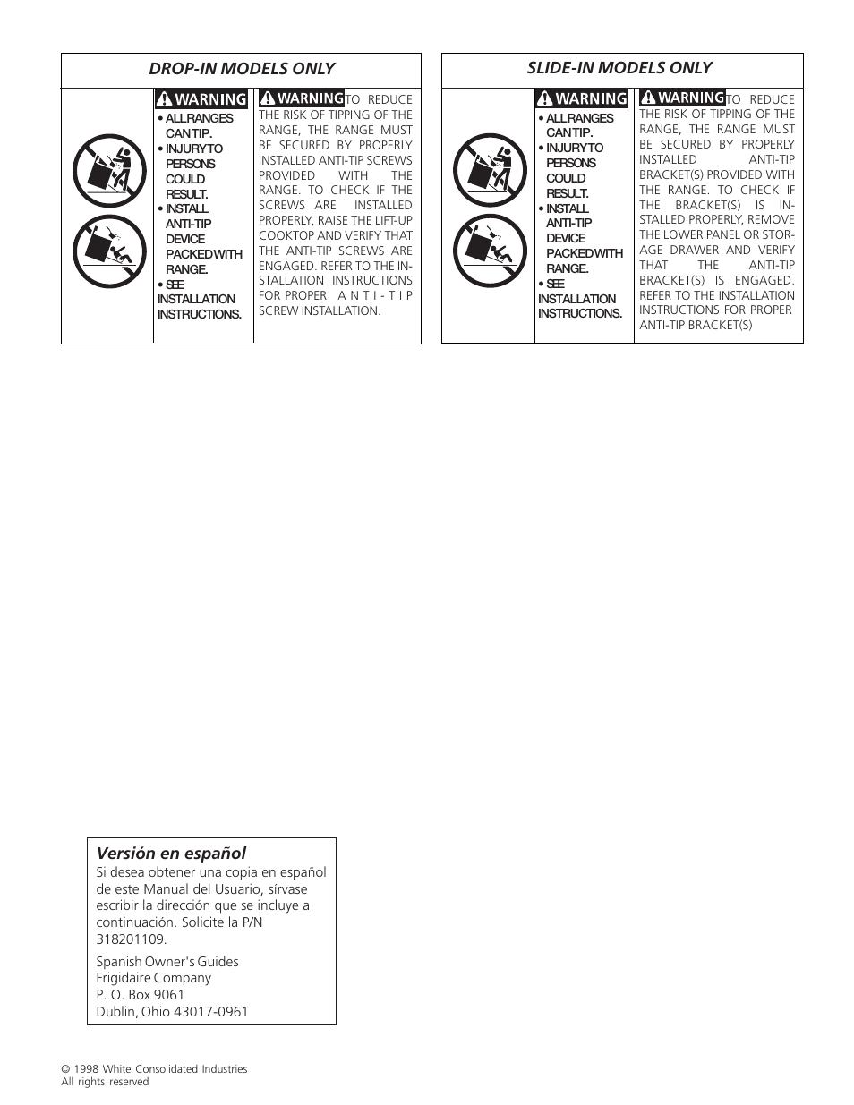 FRIGIDAIRE 318200805 User Manual | Page 2 / 26