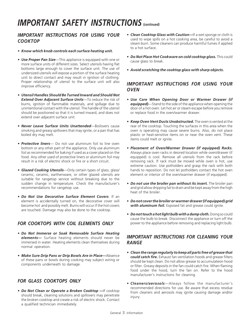 Important safety instructions | FRIGIDAIRE 318200805 User Manual | Page 5 / 26