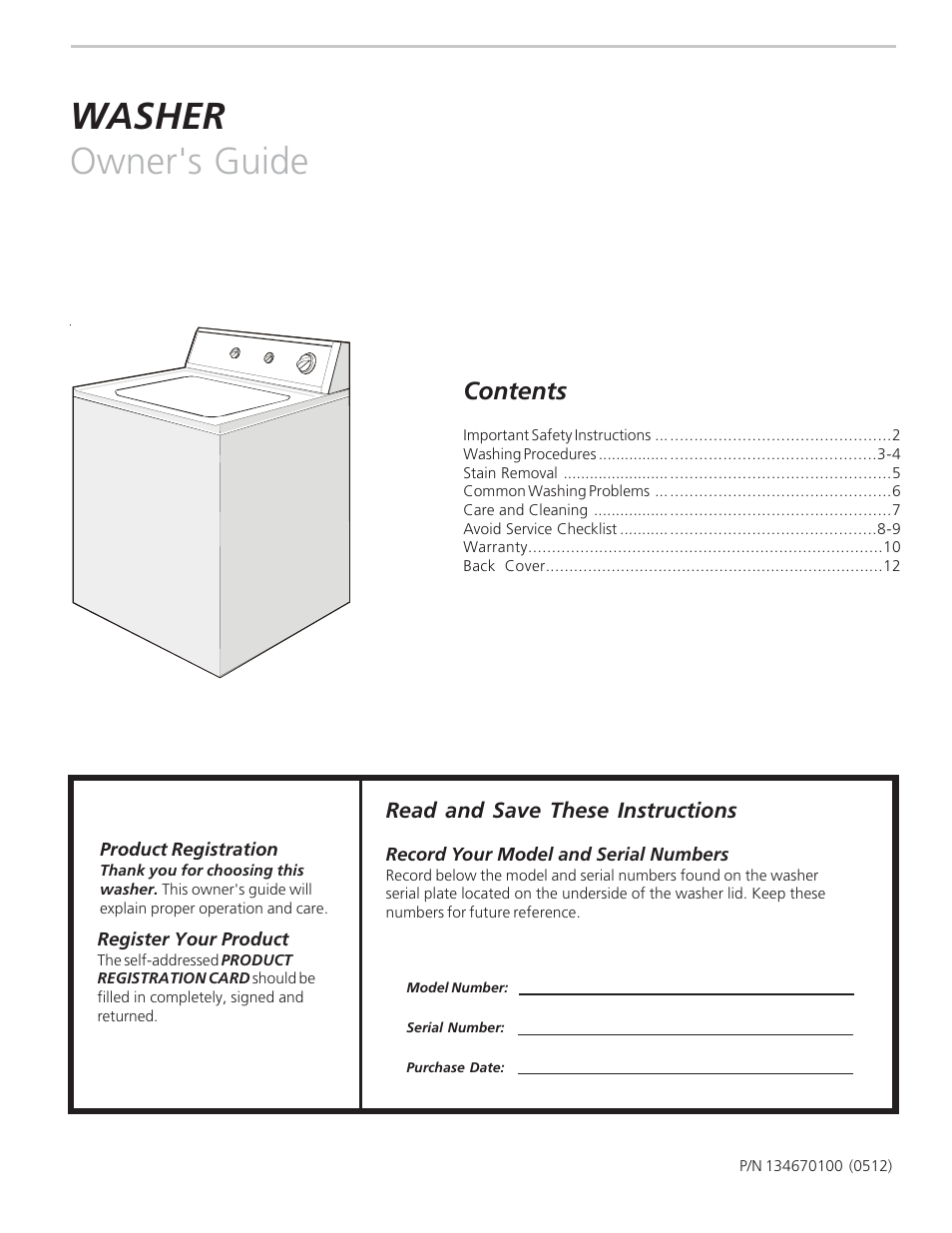 FRIGIDAIRE 134670100 User Manual | 11 pages