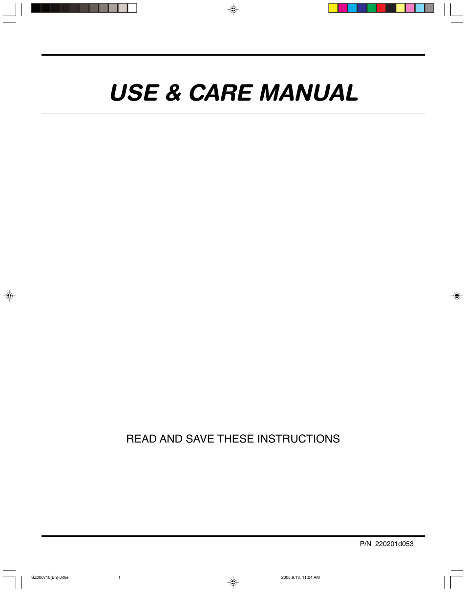FRIGIDAIRE 220201d053 User Manual | 7 pages