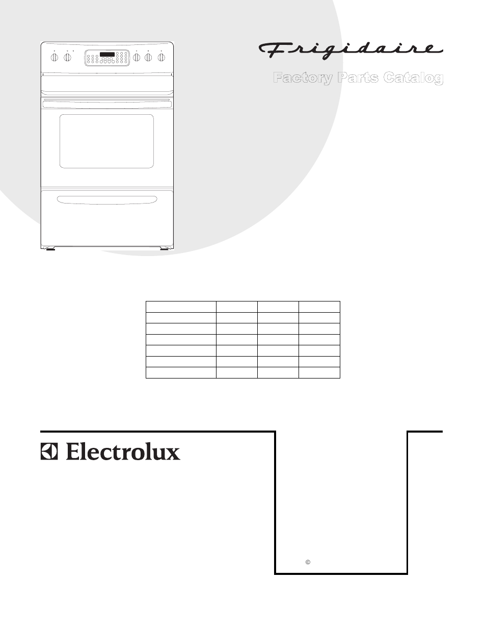 FRIGIDAIRE Electrolux 30-inch Free-Standing Electric FEFL79J User Manual | 11 pages