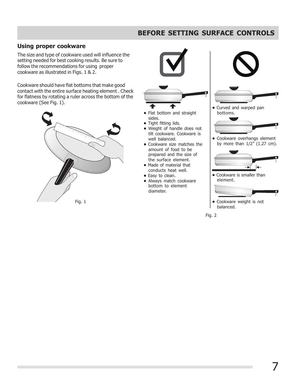 Before setting surface controls | FRIGIDAIRE 316902210 User Manual | Page 7 / 20