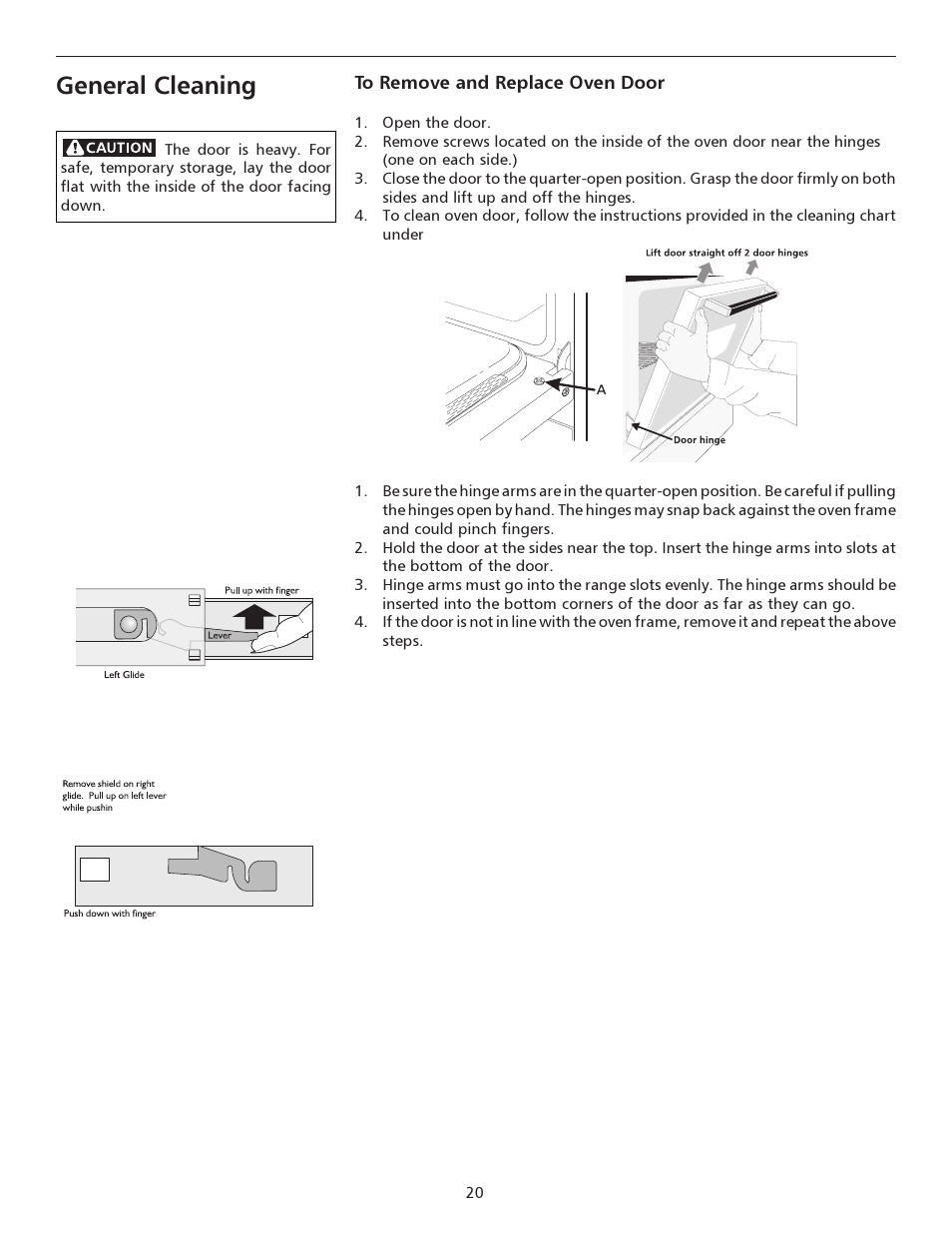 General cleaning | FRIGIDAIRE 316135923 User Manual | Page 20 / 24